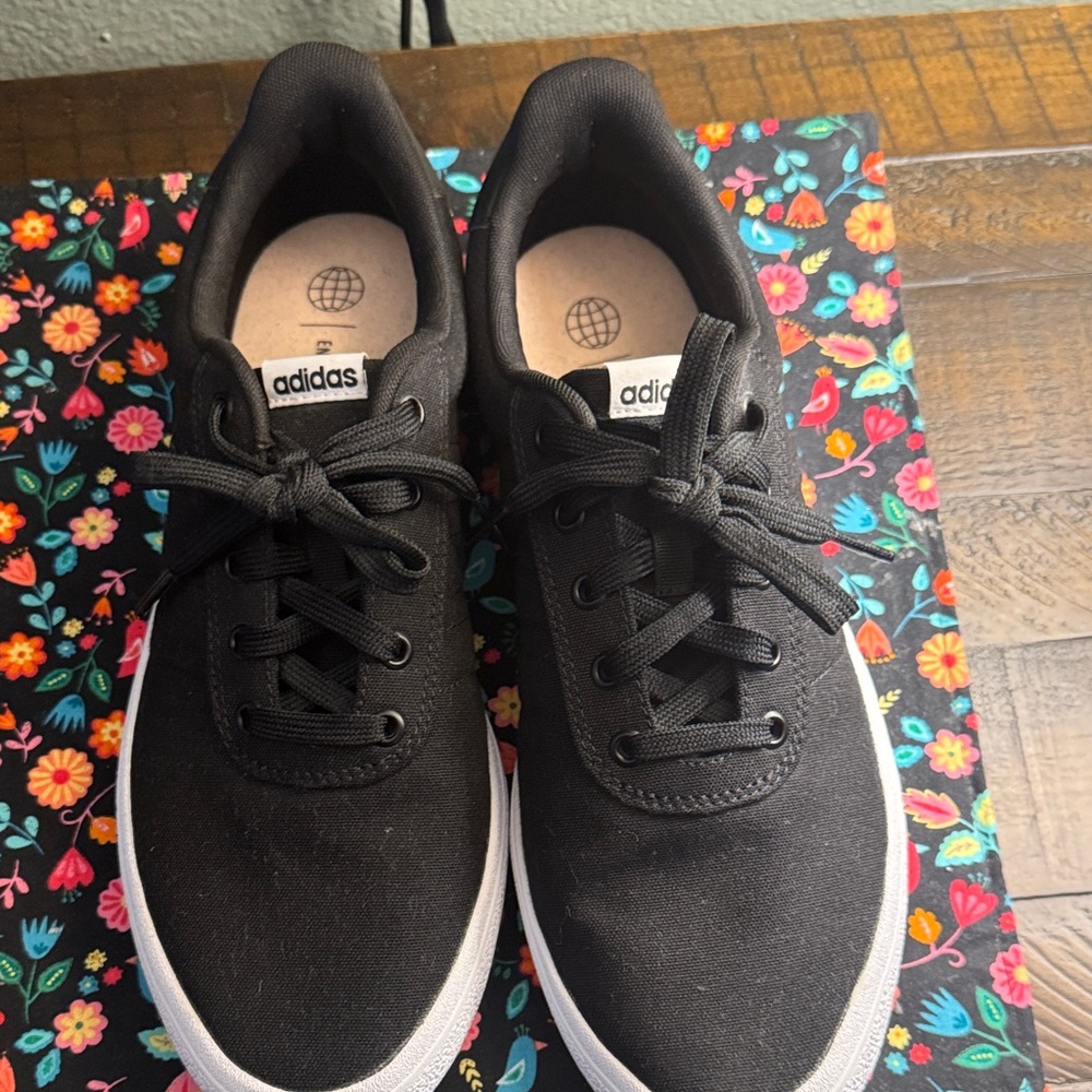 Adidas Black Canvas sneakers NEW